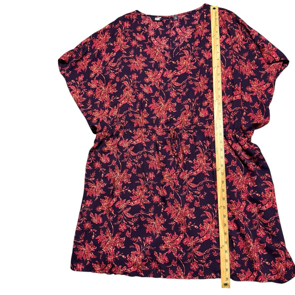 Lands' End Swim Cover-Up Size M/L Modal Floral Pink Purple Beach Lightweight - Picture 8 of 14